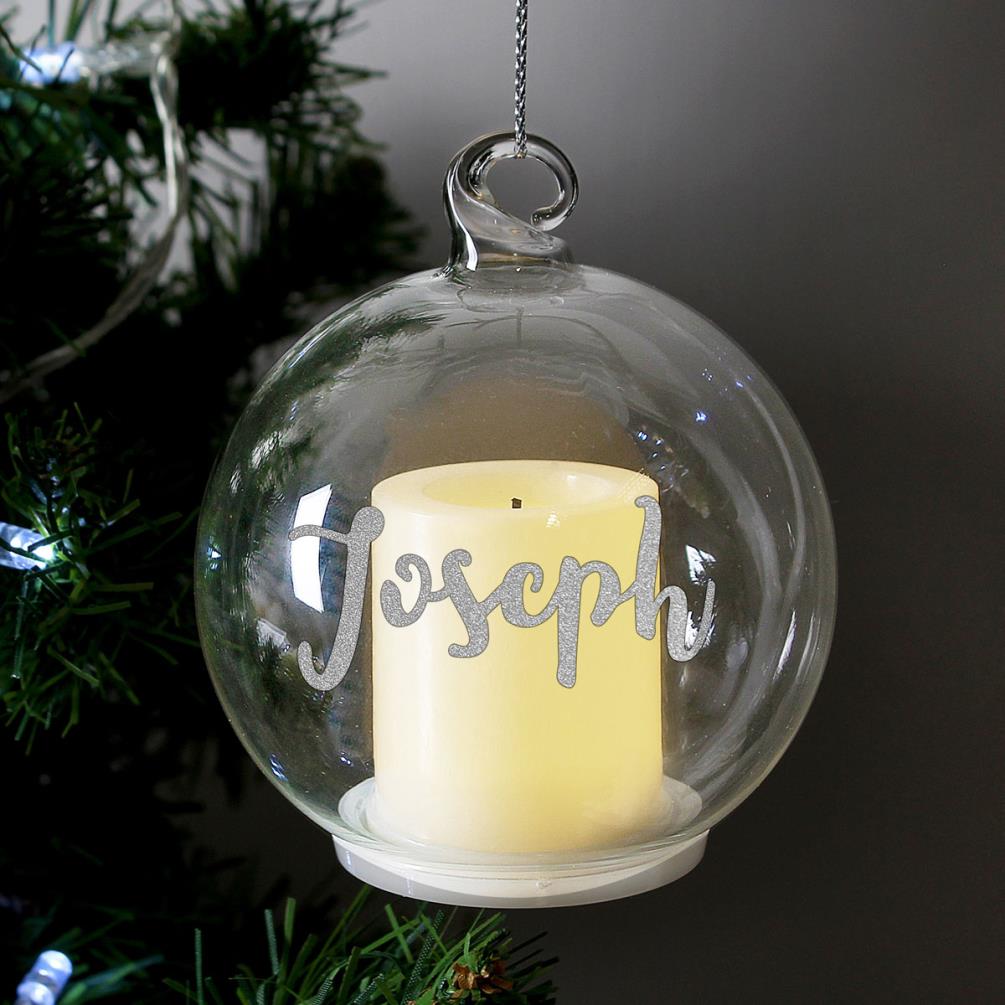 Personalised Christmas LED Candle Bauble Extra Image 2